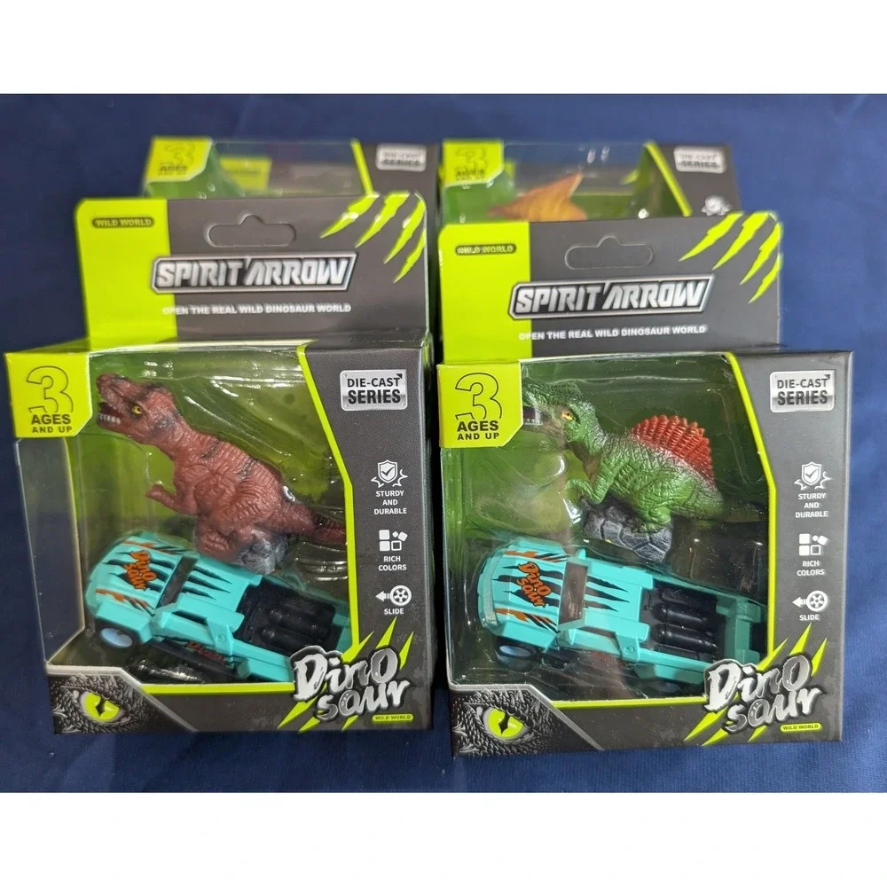 Spirit Arrow Dino Sour Toy  Dinosaur Set‎ Of 4 Gift Christmas